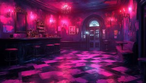 Neon Bar Room Aesthetic 4K Desktop Background Free Mobile Wallpaper