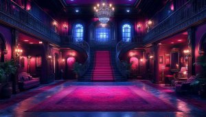 Opulent Mansion Interior 4K Wallpaper - Free Luxury Estate Background