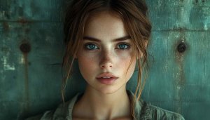 Freckled Girl Portrait 4K Wallpaper for Mobile and Desktop