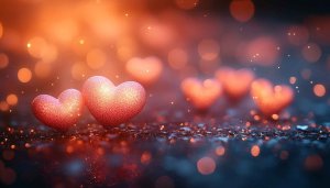 Romantic Hearts Bokeh Valentine's Day Mobile Wallpaper 4K Background