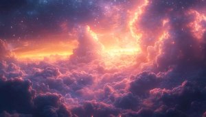 Pink Cloudscape Celestial Sky Art Mobile Wallpaper 4K Background