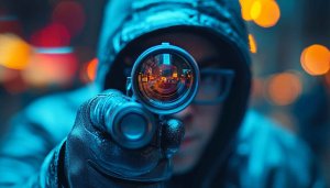 Sniper Rifle Urban Warfare 4K Wallpaper for Desktop Background