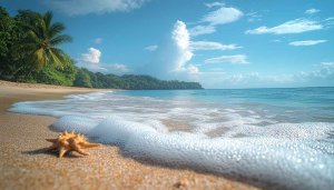 Tropical Beach Starfish 4K Desktop Background Mobile Wallpaper Free