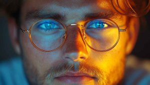 Man with Glasses Close Up 4K Desktop Background Wallpaper