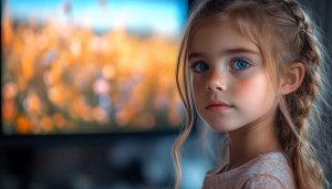 Cute Girl With Blue Eyes Portrait Mobile Background Wallpaper Free