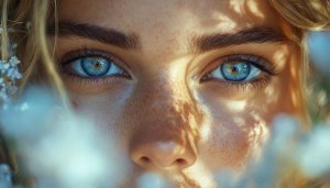 Freckled Girl Blue Eyes Wallpaper 4K Desktop Mobile Background