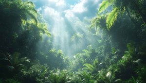 Lush Jungle Sunlight 4K Desktop Background Mobile Wallpaper