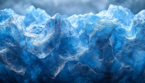 Frozen Ice Crystal 4K Desktop Background, Abstract Winter Mobile Wallpaper
