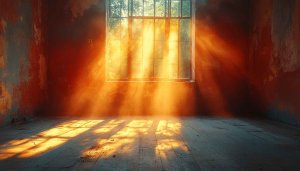 Sunlight Rays Through Window Aesthetic Room 4K Desktop Wallpaper