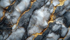 Abstract Gray and Gold Marble Texture 4K Desktop Wallpaper