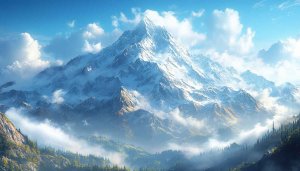 Majestic Snow Mountain Peak 4K Desktop Background Mobile Wallpaper