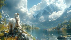 Mountain Lake Ram Mobile Background Art 4K Desktop Wallpaper