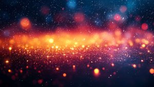 Orange Glitter Bokeh Stars 4K Wallpaper for Desktop, Mobile