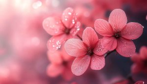 Pink Flowers 4K Wallpaper for Desktop Background and Mobile Screens