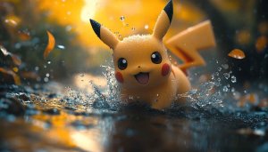 Cute Pikachu Pokemon 4K Wallpaper for Desktop and Mobile Phones