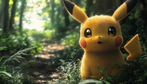 Pikachu Cute Wallpaper 4K Desktop Background Pokémon Forest
