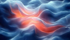 Abstract 4K Wallpaper Glowing Orange and Blue Desktop Background