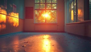 Sunlight Through Window Room Aesthetic 4K Desktop Wallpaper