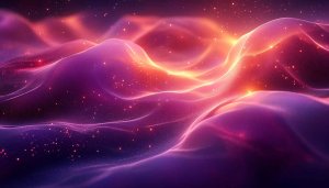 4K Abstract Galaxy Aurora Waves Purple Glowing Mobile Background