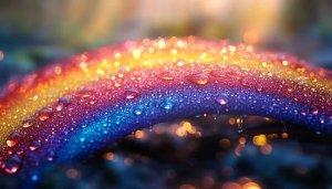 Colorful Rainbow Water Drops Mobile Background HD Wallpaper Free