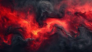 Fiery Red and Black Abstract Art 4K Desktop Wallpaper
