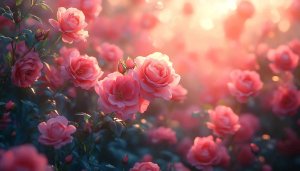 Pink Rose Garden Mobile Wallpaper HD Floral Desktop Background