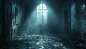Dark Abandoned Asylum Hallway 4K Desktop Wallpaper, Free Mobile Background