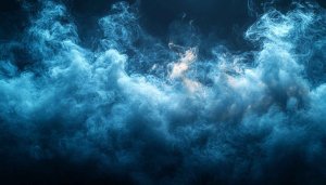 Dramatic Blue Smoke 4K Wallpaper for Desktop and Mobile
