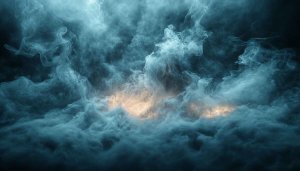 Dreamy Blue Smoke Wallpaper for Desktop Background and Mobile Use