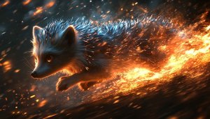 Fiery Hedgehog Mobile Wallpaper Burning Effect Free Desktop Background