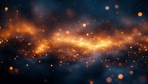 Sparkling Gold Dust Nebula Wallpaper, Abstract Mobile Background, 4K Desktop