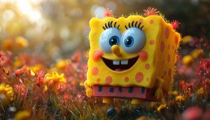 Spongebob Squarepants Springtime Desktop Wallpaper 4K Animated Cartoon Background