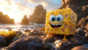 SpongeBob SquarePants Mobile Background, Animated Cartoon Wallpaper, Ocean View