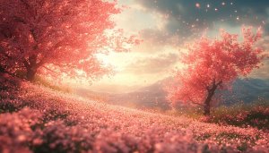 Pink Cherry Blossom Trees 4K Desktop Mobile Spring Wallpaper
