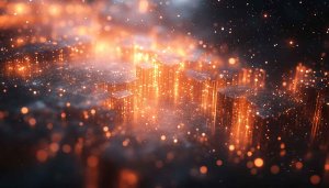 Abstract Orange Bokeh Cityscape Mobile Wallpaper 4K Desktop Background