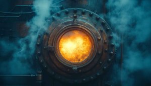 Steampunk Engine Firebox 4K Desktop Background Free Mobile Wallpaper