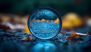 Lens Reflection Autumn Trees Landscape 4K Desktop Mobile Wallpaper