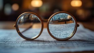 Vintage Eyeglasses City Reflection Desktop Background Aesthetic Home Wallpaper