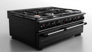 Black Kitchen Stove 4K Desktop Background, Appliance Photography HD Wallpaper