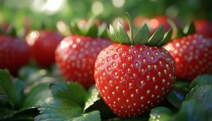 Fresh Red Strawberries Macro 4K Desktop Background Mobile Wallpaper