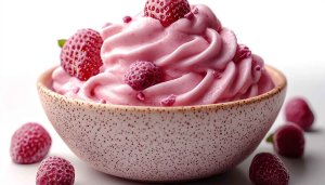 Strawberry Yogurt 4K Desktop Background, Free Food Mobile Wallpaper