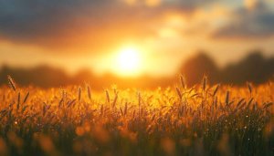 Golden Wheat Field Sunset 4K Desktop Background Mobile Wallpaper