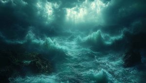 Stormy Ocean Waves Mobile Wallpaper, Dark Sea Background, Free Image