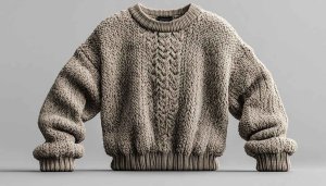 Knitted Beige Sweater Mockup - High Quality Texture - Clothing Wallpaper