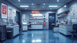 Modern Hospital Room Interior Design 4K Desktop Wallpaper Background