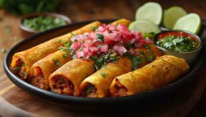 Delicious Taquitos Photography, Mexican Food Dish, Free Wallpaper