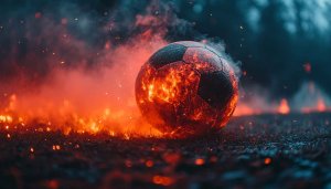 Burning Soccer Ball Wallpaper 4K - Free Mobile Backgrounds