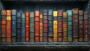 Old Bookshelf Wallpaper, Antique Book Background, Free Library Desktop Wallpaper