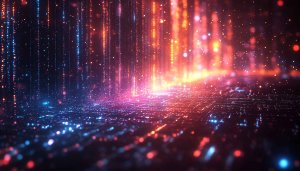 Digital Futuristic Grid 4K Desktop Background, Tech Mobile Wallpaper