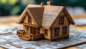 Detailed Wood House Model 4K Desktop Background Free Wallpaper